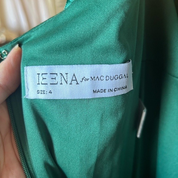 NWOT leena by Mac Duggal ONE SHOULDER WOMENS EMERALD GREEN NEW - Picture 6 of 7